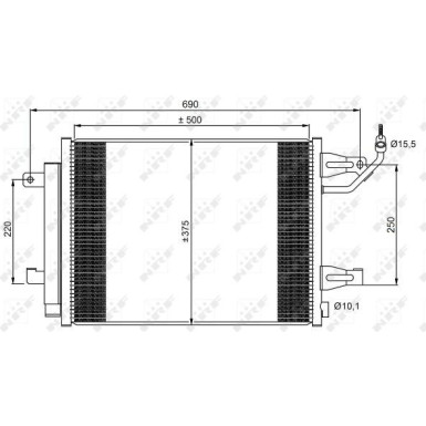 NRF | Kondensator, Klimaanlage | 350073