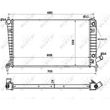 NRF | Kühler, Motorkühlung | 58349