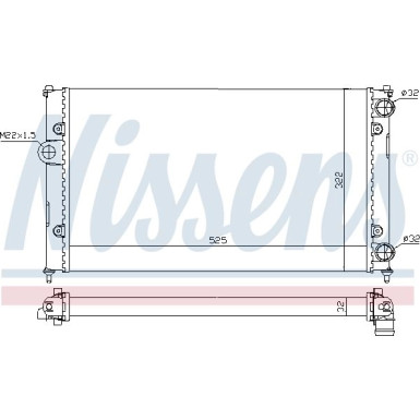 Nissens | Kühler, Motorkühlung | 639961