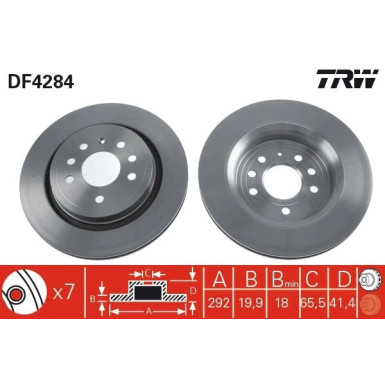 TRW | Bremsscheibe | DF4284