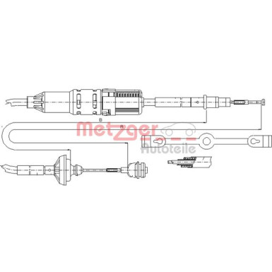 Metzger | Seilzug, Kupplungsbetätigung | 10.3211