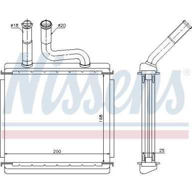 Nissens | Wärmetauscher, Innenraumheizung | 76507