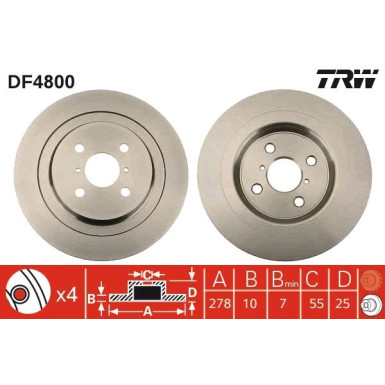 TRW | Bremsscheibe | DF4800