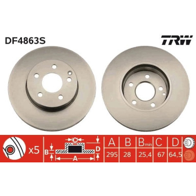 TRW | Bremsscheibe | DF4863S