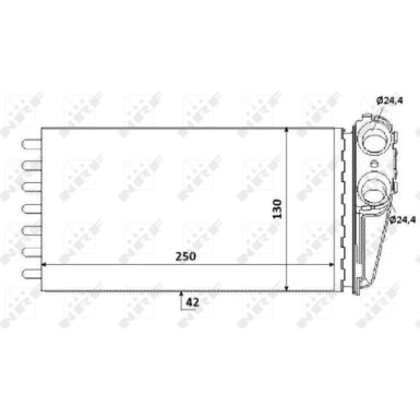 NRF | Wärmetauscher, Innenraumheizung | 53560