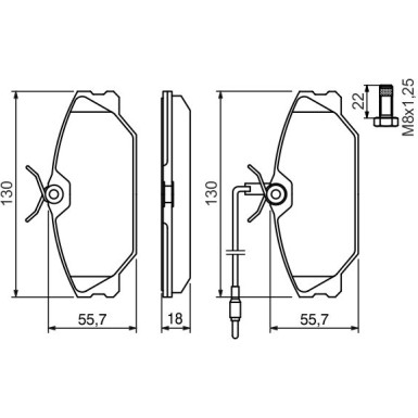 BOSCH | Bremsbelagsatz, Scheibenbremse | 0 986 461 765