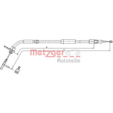 Metzger | Seilzug, Feststellbremse | 10.9334