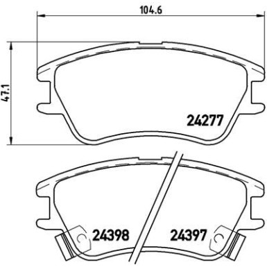 Brembo | Bremsbelagsatz, Scheibenbremse | P 30 027