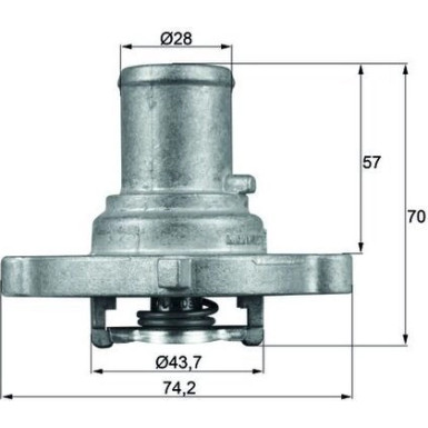 Mahle | Thermostat, Kühlmittel | TI 122 87D