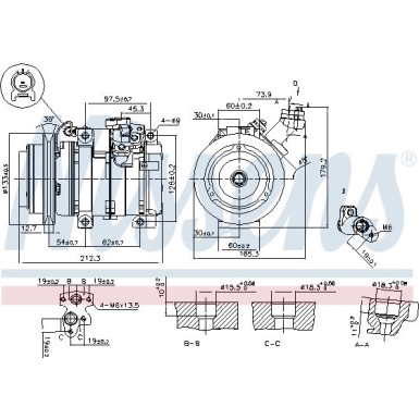 Nissens | Kompressor, Klimaanlage | 89312