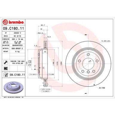 Brembo | Bremsscheibe | 09.C180.11