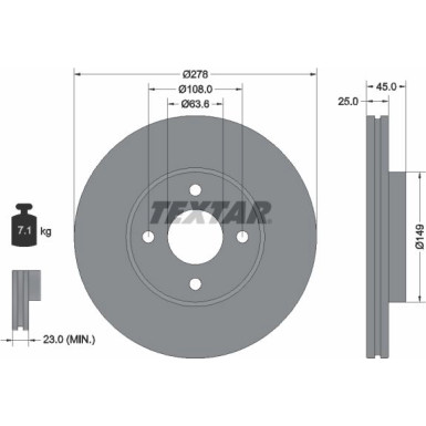 Textar | Bremsscheibe | 92159003