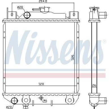 Nissens | Kühler, Motorkühlung | 64083