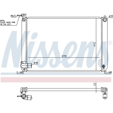 Nissens | Kühler, Motorkühlung | 646829