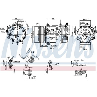 Nissens | Kompressor, Klimaanlage | 890744