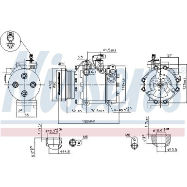 Nissens | Kompressor, Klimaanlage | 89349