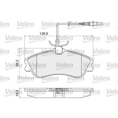 Valeo | Bremsbelagsatz, Scheibenbremse | 872124