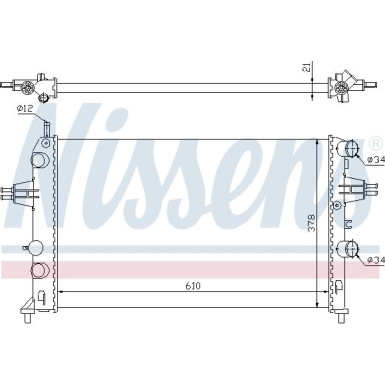 Nissens | Kühler, Motorkühlung | 63091