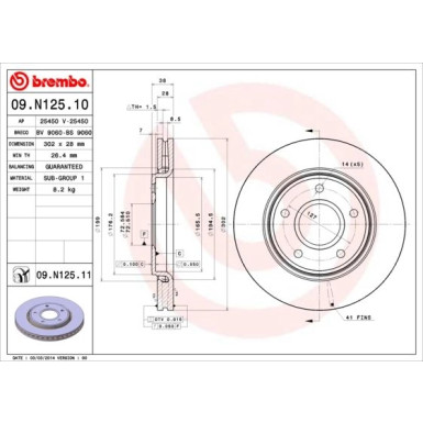 Brembo | Bremsscheibe | 09.N125.11