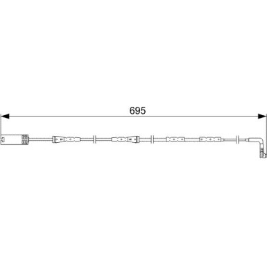 BOSCH | Warnkontakt, Bremsbelagverschleiß | 1 987 473 050