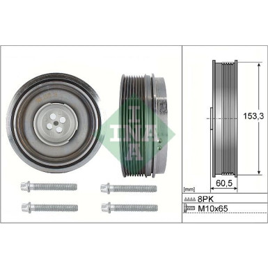 INA | Riemenscheibensatz, Kurbelwelle | 544 0505 20