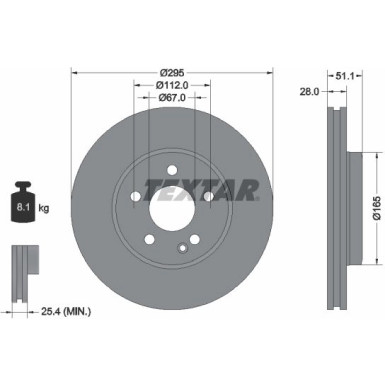 Textar | Bremsscheibe | 92254803