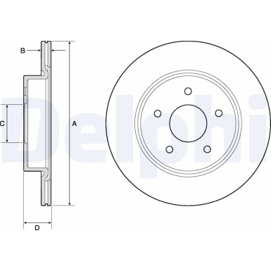 Delphi | Bremsscheibe | BG4779C