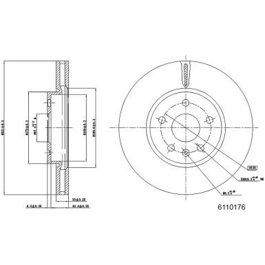 Metzger | Bremsscheibe | 6110176