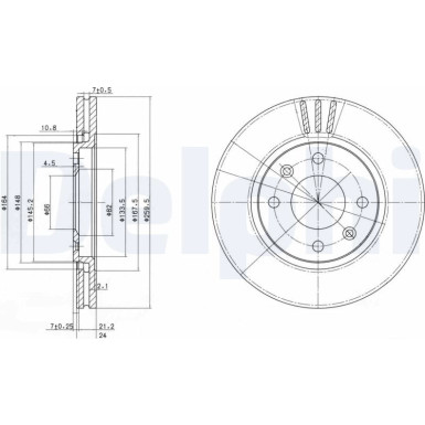 Delphi | Bremsscheibe | BG2871