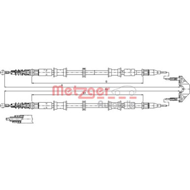 Metzger | Seilzug, Feststellbremse | 11.5866