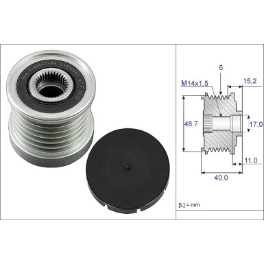 INA | Generatorfreilauf | 535 0038 10