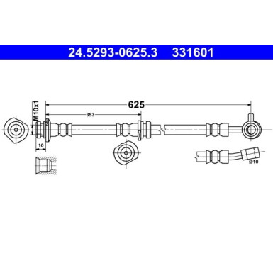 ATE | Bremsschlauch | 24.5293-0625.3