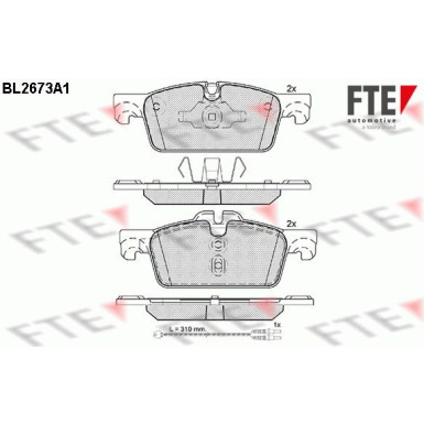 FTE | Bremsbelagsatz, Scheibenbremse | 9010908