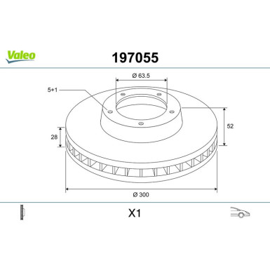 Valeo | Bremsscheibe | 197055