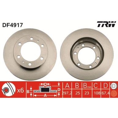 TRW | Bremsscheibe | DF4917