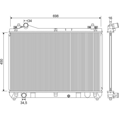 Valeo | Kühler, Motorkühlung | 701243