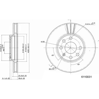 Metzger | Bremsscheibe | 6110031