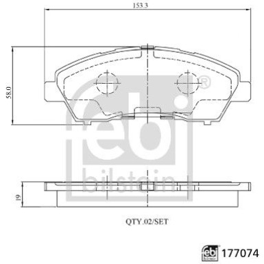 FEBI BILSTEIN 177074 Bremsbeläge