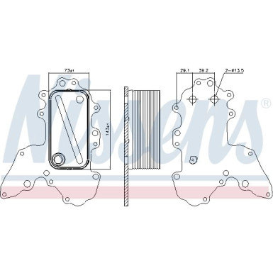 Nissens | Ölkühler, Motoröl | 90984