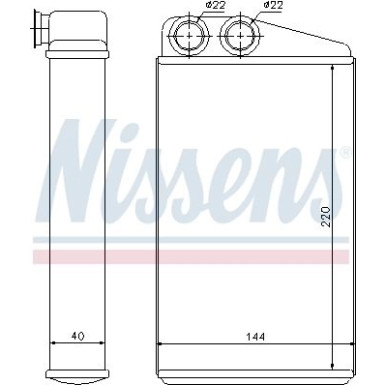 Nissens | Wärmetauscher, Innenraumheizung | 73249