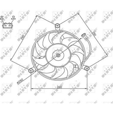 NRF | Lüfter, Motorkühlung | 47745