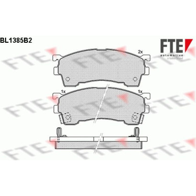 FTE | Bremsbelagsatz, Scheibenbremse | 9010158