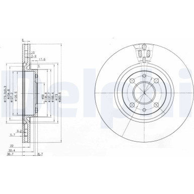 Delphi | Bremsscheibe | BG2407