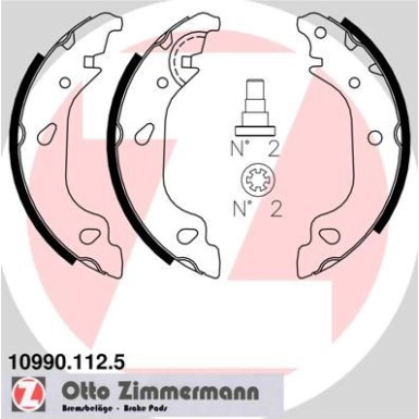 Zimmermann | Bremsbackensatz | 10990.112.5