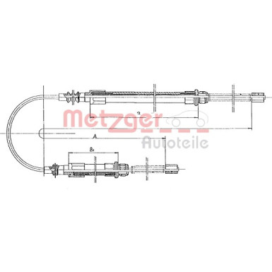 Metzger | Seilzug, Feststellbremse | 1171.1