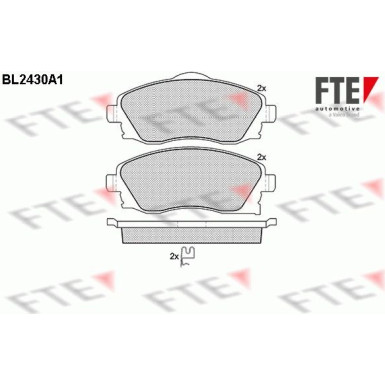 FTE | Bremsbelagsatz, Scheibenbremse | 9010729