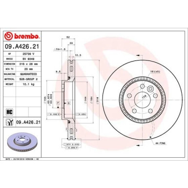 Brembo | Bremsscheibe | 09.A426.21