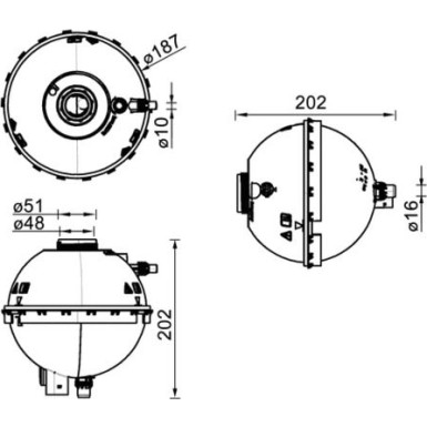 Mahle | Ausgleichsbehälter, Kühlmittel | CRT 211 000S