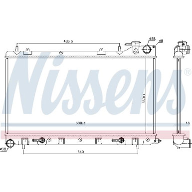 Nissens | Kühler, Motorkühlung | 67747