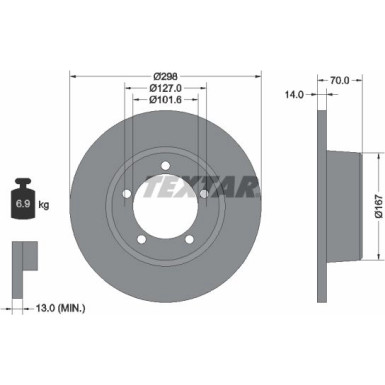 Textar | Bremsscheibe | 92040600